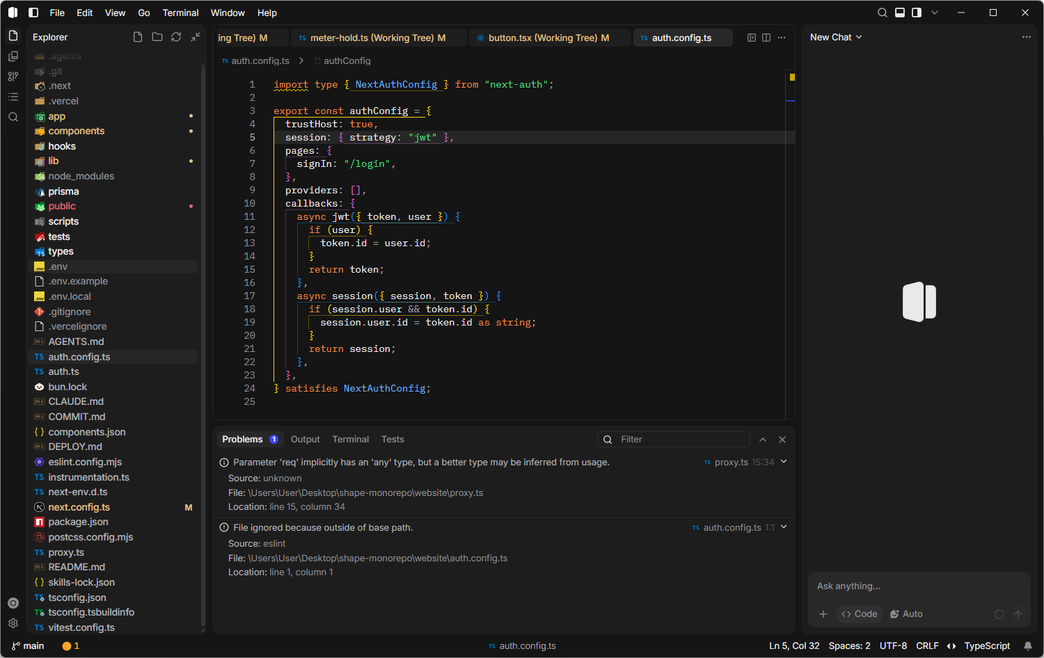 Shape IDE design and preview workspace